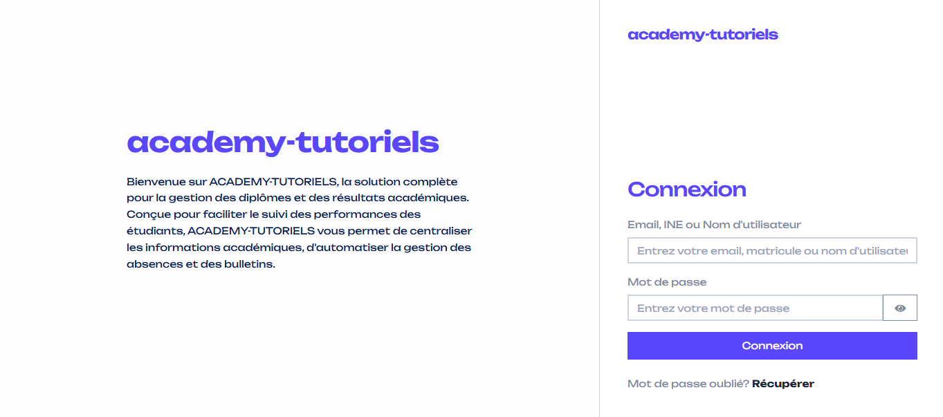 Academy Tutoriels – Administration Académique