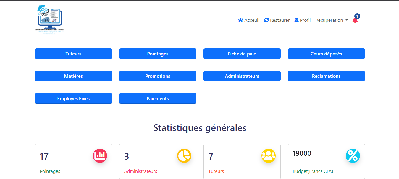 Les Tutoriels – Système de Gestion Interne